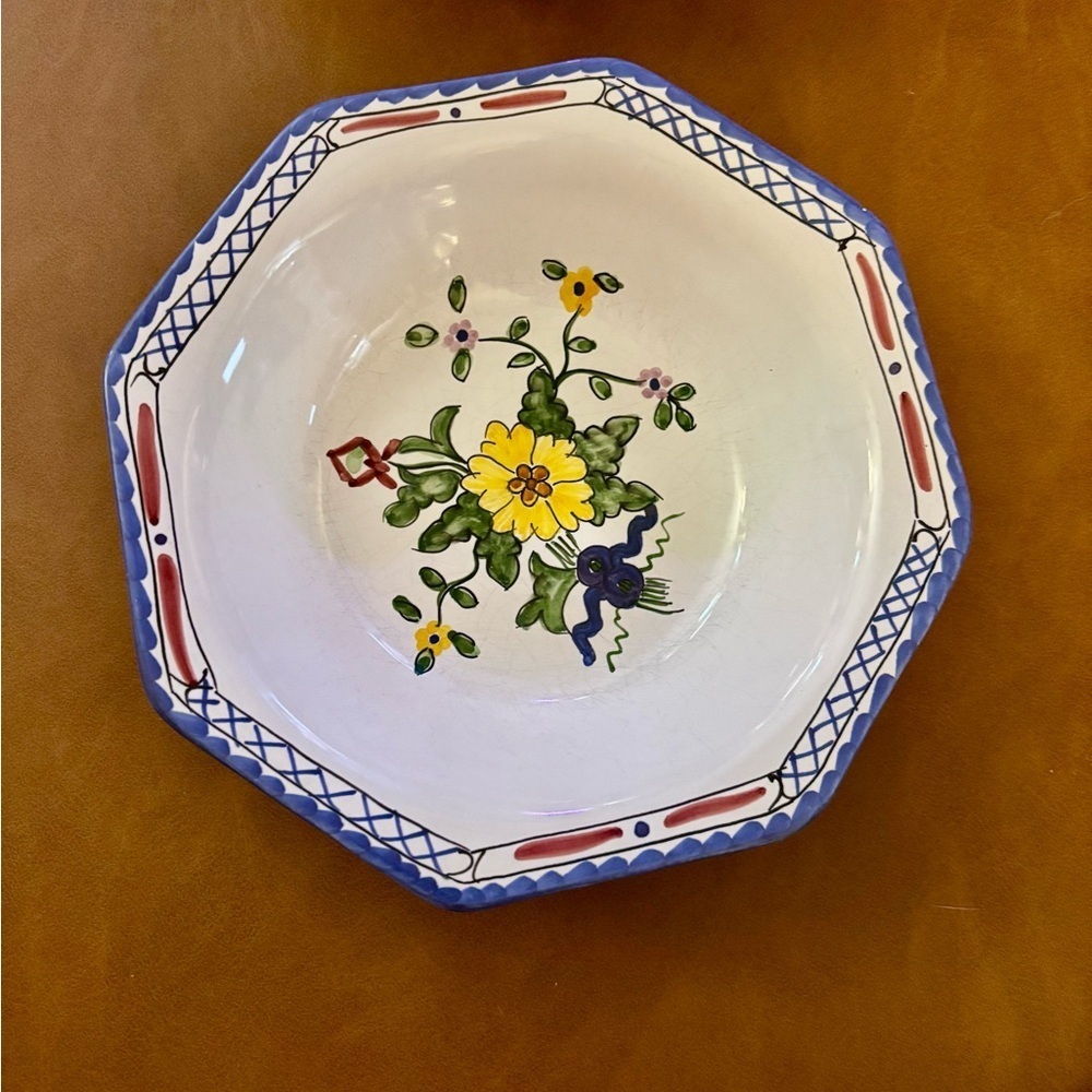 Tiffany & Co. "Lisbon" Floral Rim Soup Bowl